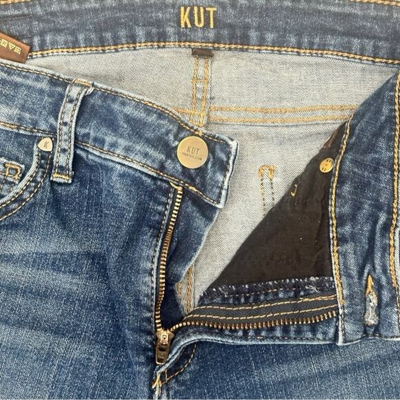 Kut - High Rise Fab Ab Ankle Skinny Jeans with Raw Hem - Picture 5 of 14